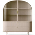 Aparador con remate semicircular y puertas bajas - beige